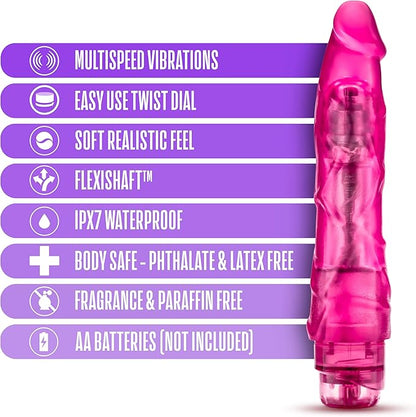 B Yours Cock Vibe #1 Pink Realistic Vibrating 9 Inch Dildo Vibrators - www.Coyha.com