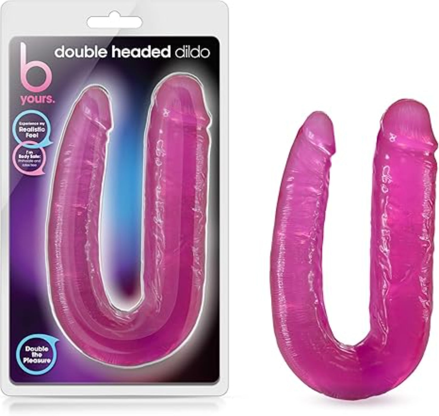 B Yours Double Headed 18 Inch Dildo Pink - Dildos - www.Coyha.com