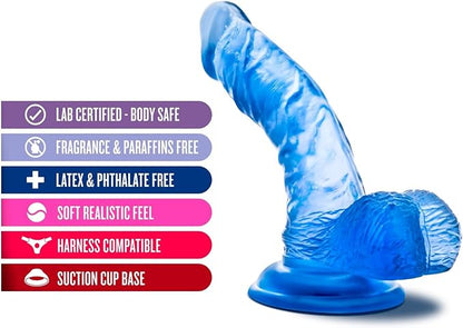 B Yours Sweet N Hard 6.5 Inch Dildo Blue - Dildos - www.Coyha.com