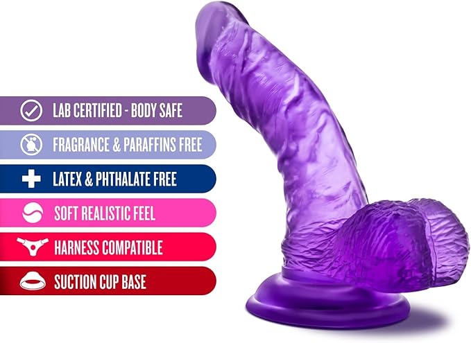 B Yours Sweet N Hard 6.5 Inch Dildo Purple - Dildos - www.Coyha.com