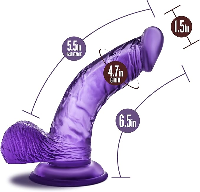 B Yours Sweet N Hard 6.5 Inch Dildo Purple - Dildos - www.Coyha.com