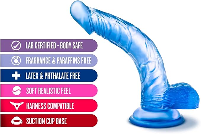 B Yours Sweet N Hard 8.5 Inch Dildo Blue - Dildos - www.Coyha.com