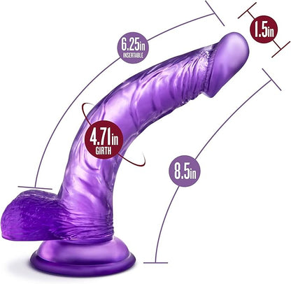 B Yours Sweet N Hard 8.5 Inch Dildo Purple - Dildos - www.Coyha.com