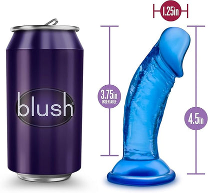 B Yours Sweet N' Small 4 Inch Dildo With Suction Cup - Blue - Dildos - www.Coyha.com