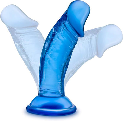 B Yours Sweet N' Small 4 Inch Dildo With Suction Cup - Blue - Dildos - www.Coyha.com