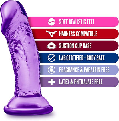 B Yours Sweet N' Small 4 Inch Dildo With Suction Cup - Purple - Dildos - www.Coyha.com