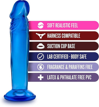 B Yours Sweet N' Small 6 Inch Dildo - Blue - Dildos - www.Coyha.com