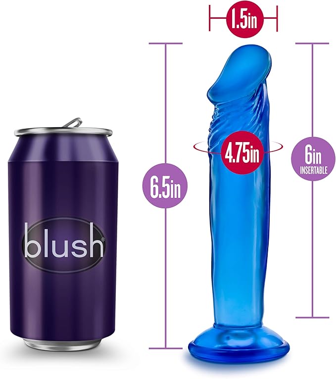 B Yours Sweet N' Small 6 Inch Dildo - Blue - Dildos - www.Coyha.com