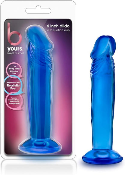 B Yours Sweet N' Small 6 Inch Dildo - Blue - Dildos - www.Coyha.com