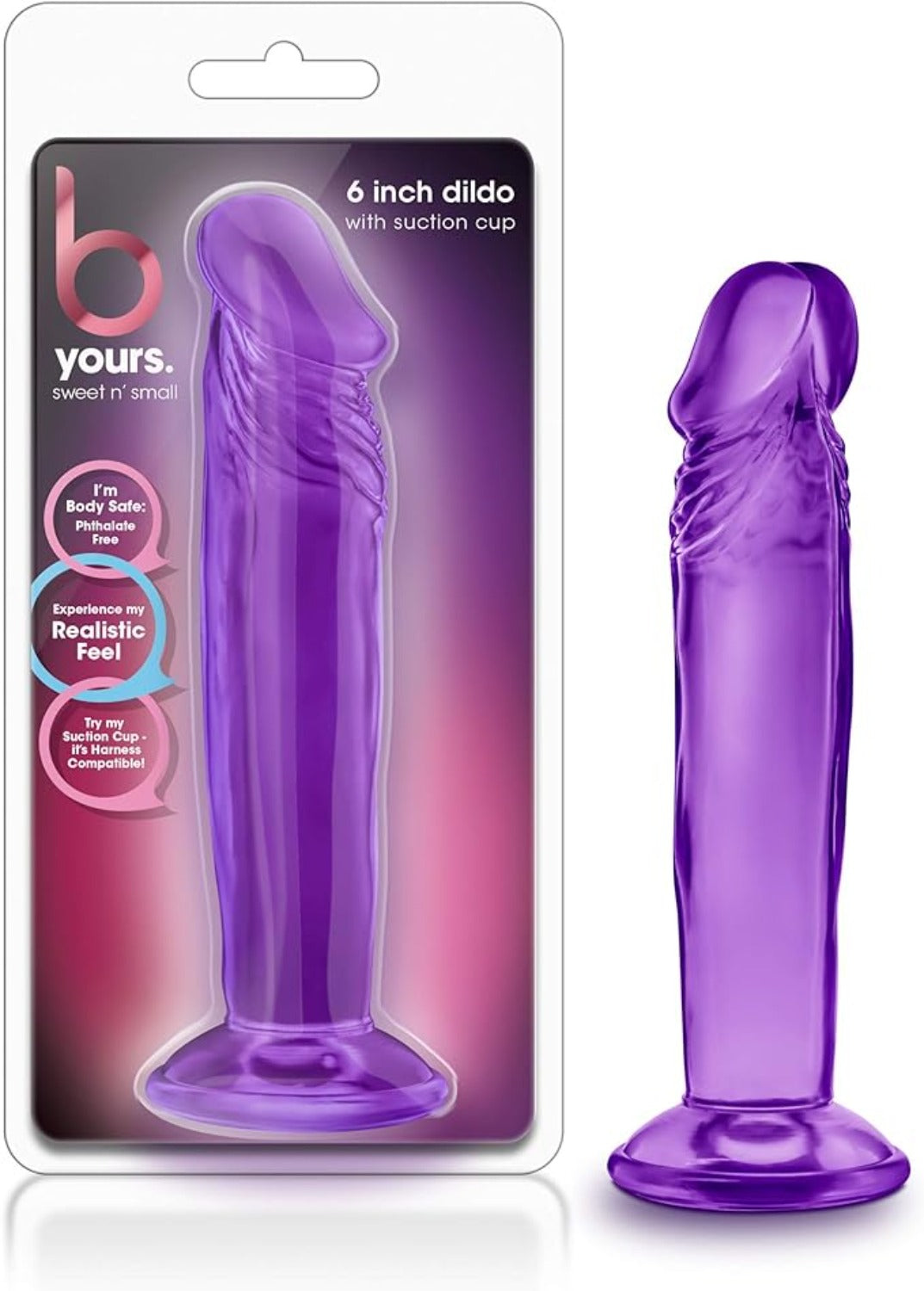 B Yours Sweet N' Small 6 Inch Dildo - Purple - Dildos - www.Coyha.com