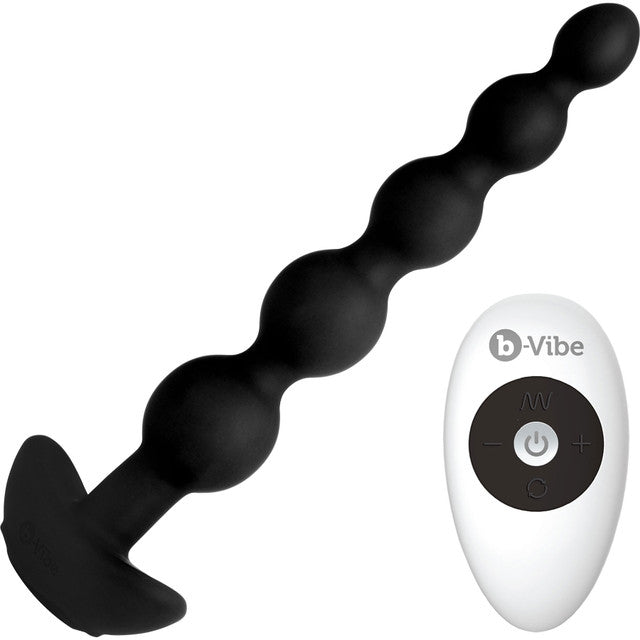 B-vibe Cinco Rechargeable Anal Beads With Remote - Anal Toys - www.Coyha.com