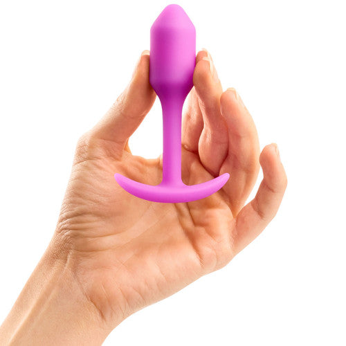 B-vibe Snug Plug 1 Weighted Anal Butt Plug Fuchsia - Anal Toys - www.Coyha.com