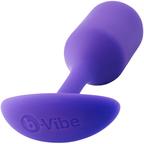 B-vibe Snug Plug 2 Weighted Anal Butt Plug Purple - Anal Toys - www.Coyha.com