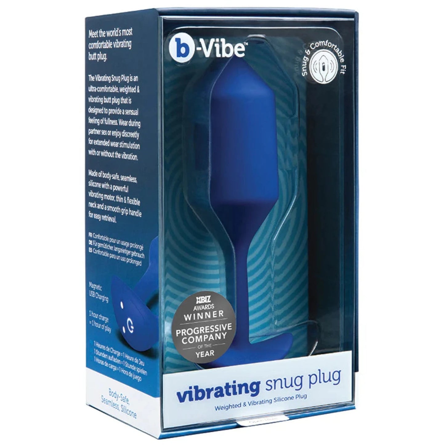 B-vibe Snug Plug Vibrating Xl Anal Butt Plug Navy - Anal Toys - www.Coyha.com