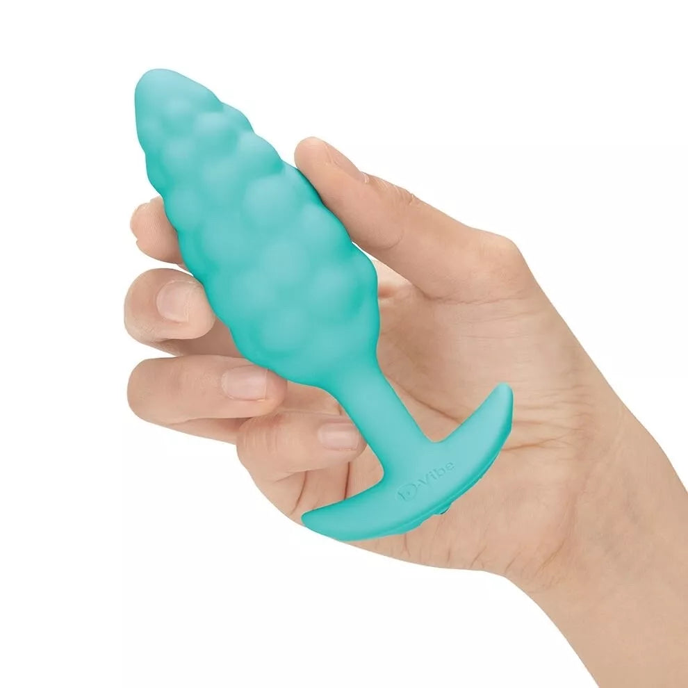 B-vibe Twist Texture Anal Butt Plug Green - Anal Toys - www.Coyha.com