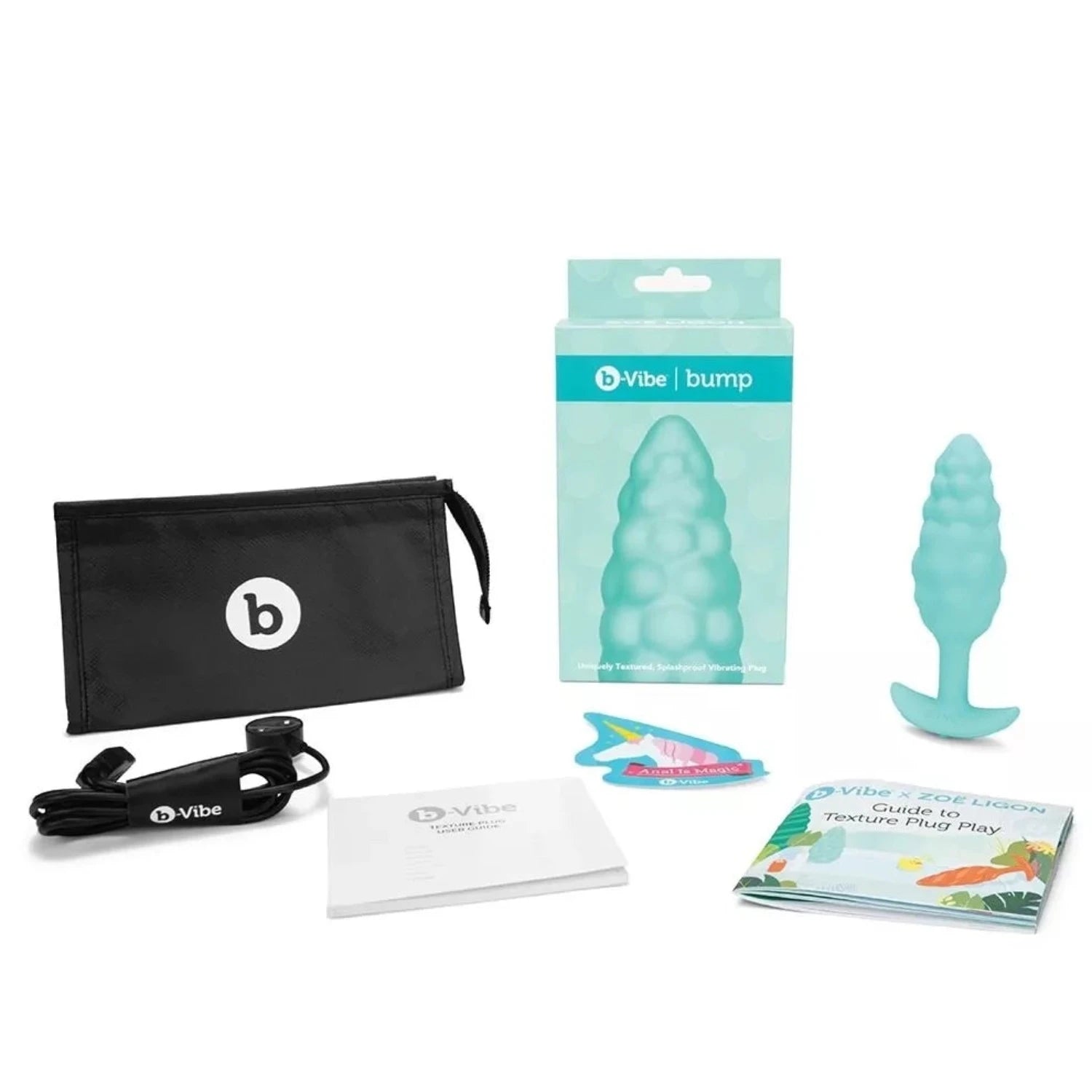 B-vibe Twist Texture Anal Butt Plug Green - Anal Toys - www.Coyha.com