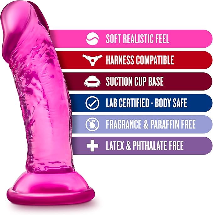 B Yours Sweet N' Small 4 Inch Dildo w/ Suction Cup - Pink - Dildos - www.Coyha.com