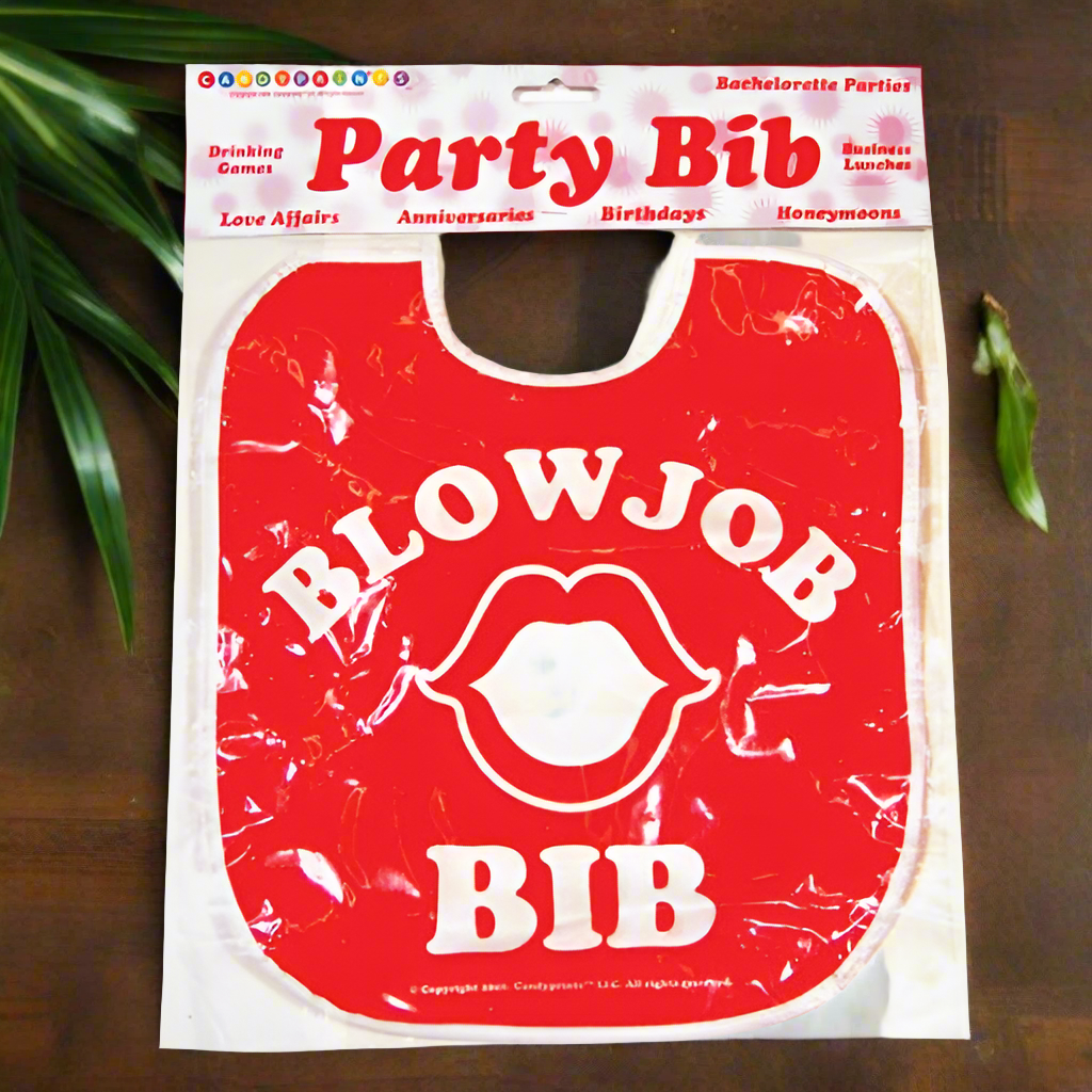 Bachelorette Party Favor Red Blow Job Bib - Extras - www.Coyha.com