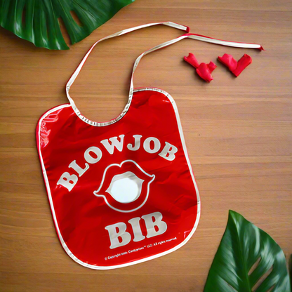 Bachelorette Party Favor Red Blow Job Bib - Extras - www.Coyha.com