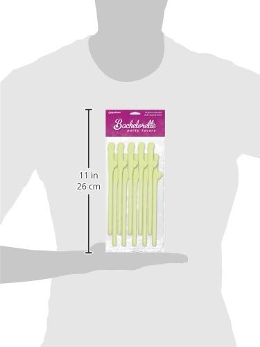 Bachelorette Party Favors Dicky Sipping Straws Glow In The Dark 10pc - Extras - www.Coyha.com