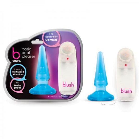 Basic Anal Pleaser Blue Vibrating Anal Butt Plug - Anal Toys - www.Coyha.com