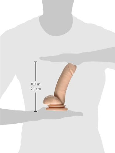 Basix Beige Rubber 8 inch Dildo With Suction Cup - Dildos - www.Coyha.com