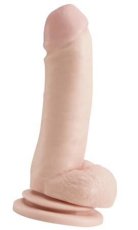 Basix Beige Rubber 8 inch Dildo With Suction Cup - Dildos - www.Coyha.com