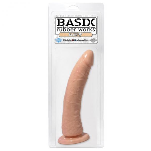 Basix Dong Slim 7 Inch Dildo With Suction Cup - Dildos - www.Coyha.com