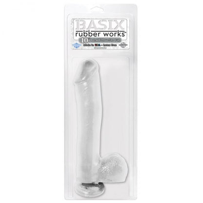 Basix Dong Suction Cup 10 Inch Dildo Clear - Dildos - www.Coyha.com