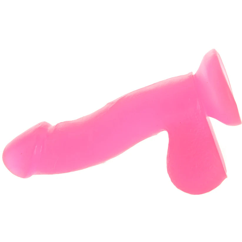 Basix Pink Rubber 6.5 inch Dildo With Suction Cup - Dildos - www.Coyha.com