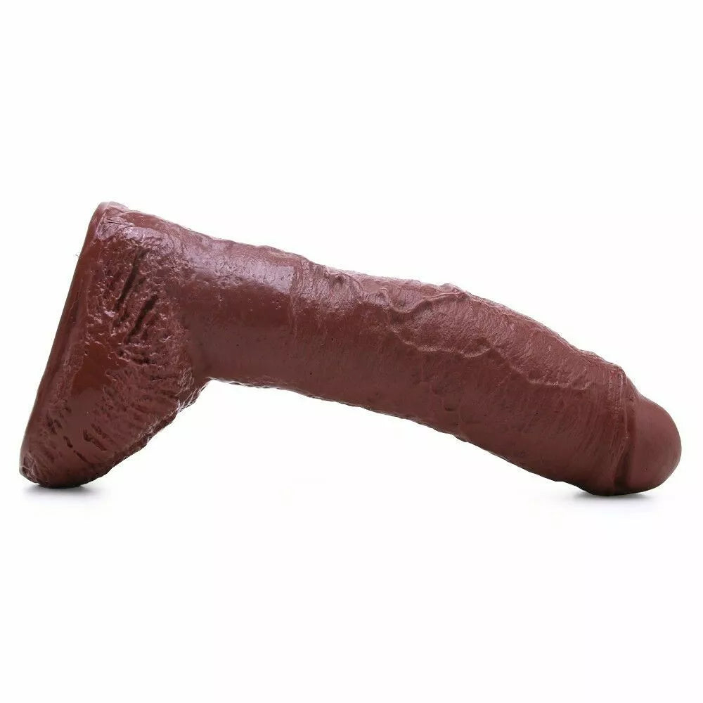 Basix Rubber Fat Boy Brown 10 inch Dildo - Dildos - www.Coyha.com