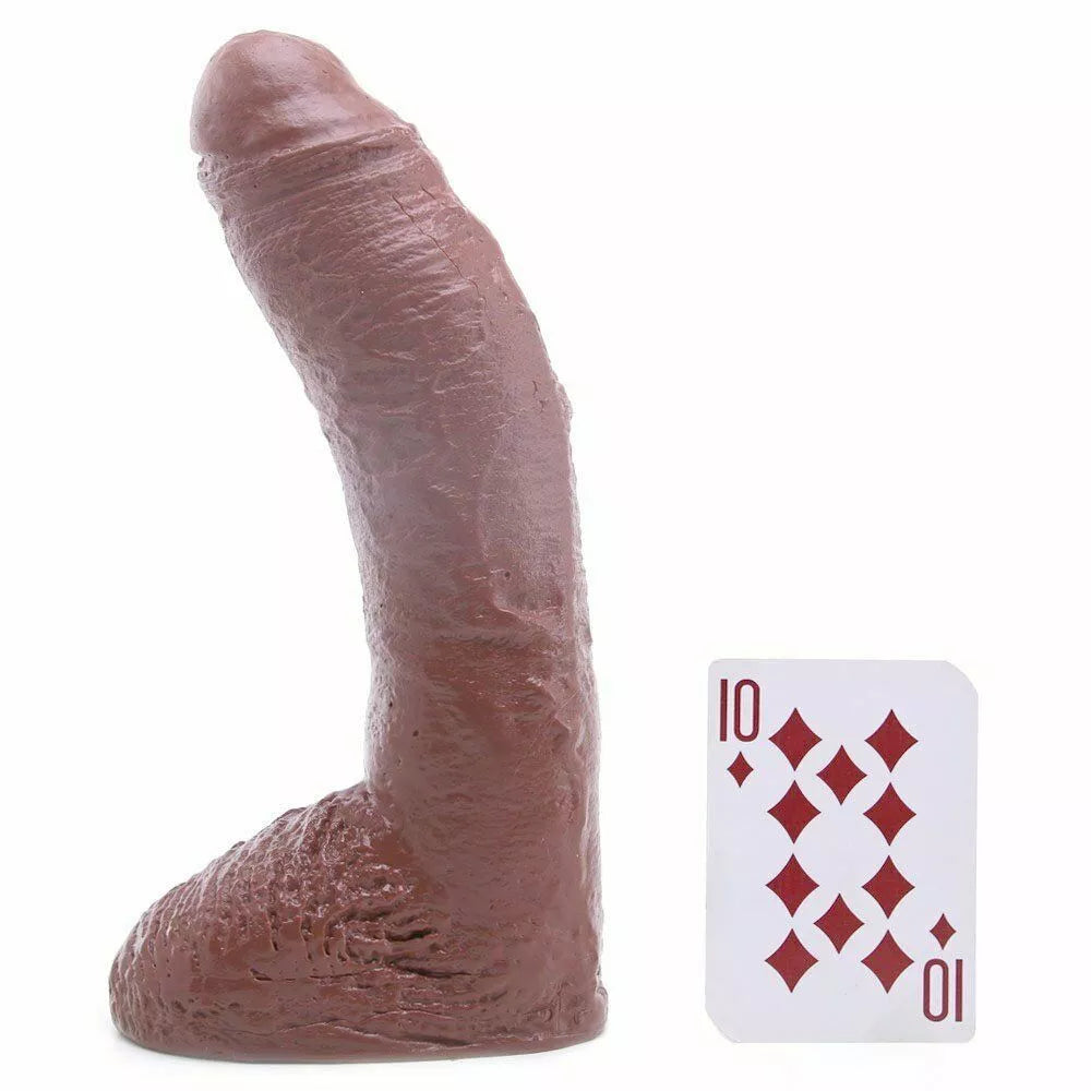 Basix Rubber Fat Boy Brown 10 inch Dildo - Dildos - www.Coyha.com