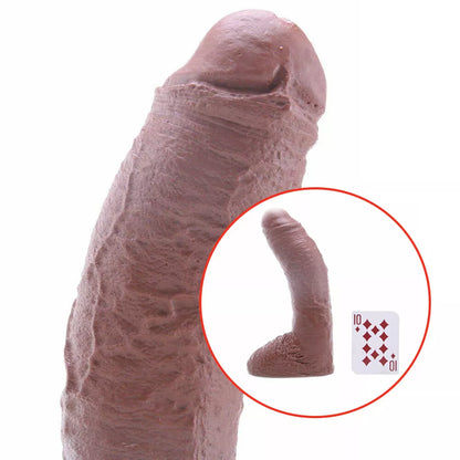 Basix Rubber Fat Boy Brown 10 inch Dildo - Dildos - www.Coyha.com