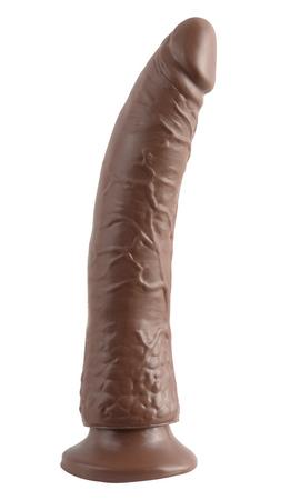 Basix Rubber Slim Brown 7 inches Dildo With Suction Cup - Dildos - www.Coyha.com