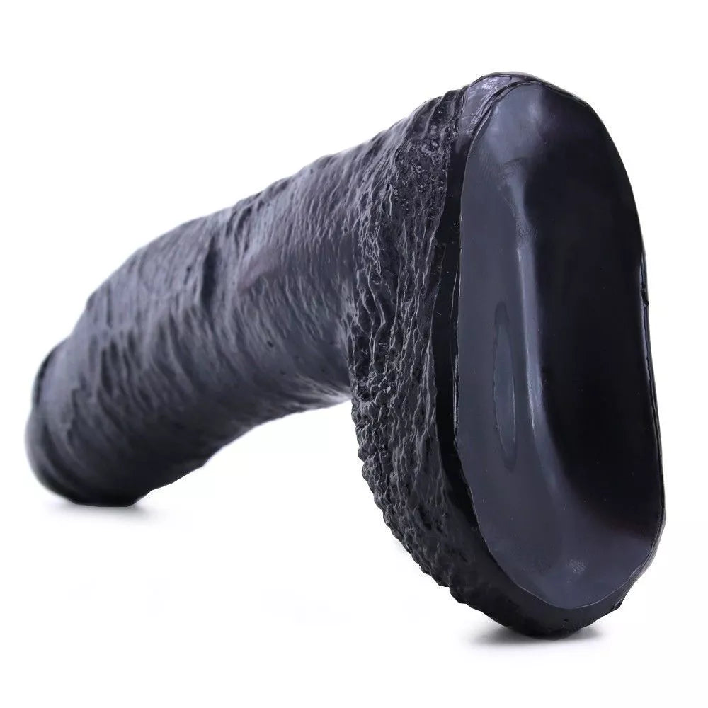 Basix Rubber Works Black Fat Boy 10 inch Dildo - Dildos - www.Coyha.com