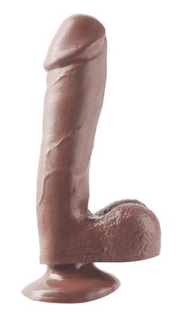 Basix Rubber Works Bodacious Brown 7.5 Inch Dildo With Suction Cup - Dildos - www.Coyha.com