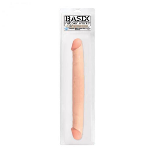 Basix Rubber Works Bring It On Beige 12 Inch Double Dildo - Dildos - www.Coyha.com