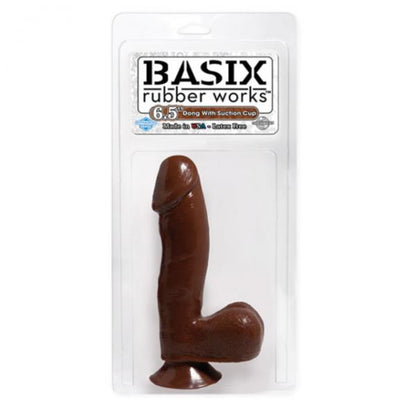 Basix Rubber Works Brown Beauty 6.5 Inch Dildo With Suction Cup - Dildos - www.Coyha.com