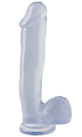 Basix Rubber Works Crystal Clear 12 inch Dildo With Suction Cup - Dildos - www.Coyha.com