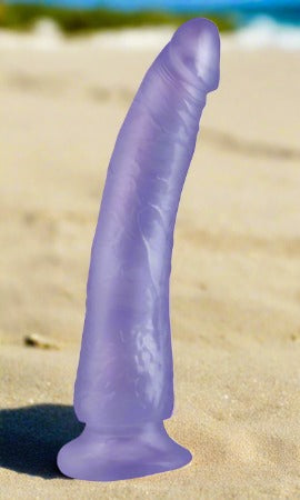 Basix Rubber Works Slim Purple 7 inch Dildo With Suction Cup - Dildos - www.Coyha.com