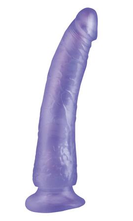 Basix Rubber Works Slim Purple 7 inch Dildo With Suction Cup - Dildos - www.Coyha.com