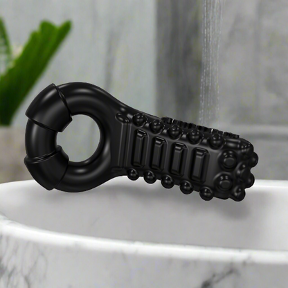 Bathmate Vibe Vibrating Cock Ring Tickle Black - Men's Toys - www.Coyha.com