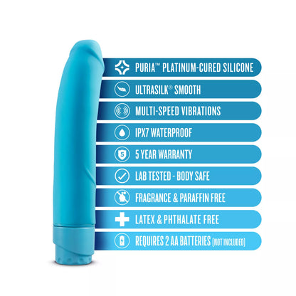 Beau Silicone G-Spot 8.5 Inch Vibrator Blue - Vibrators - www.Coyha.com