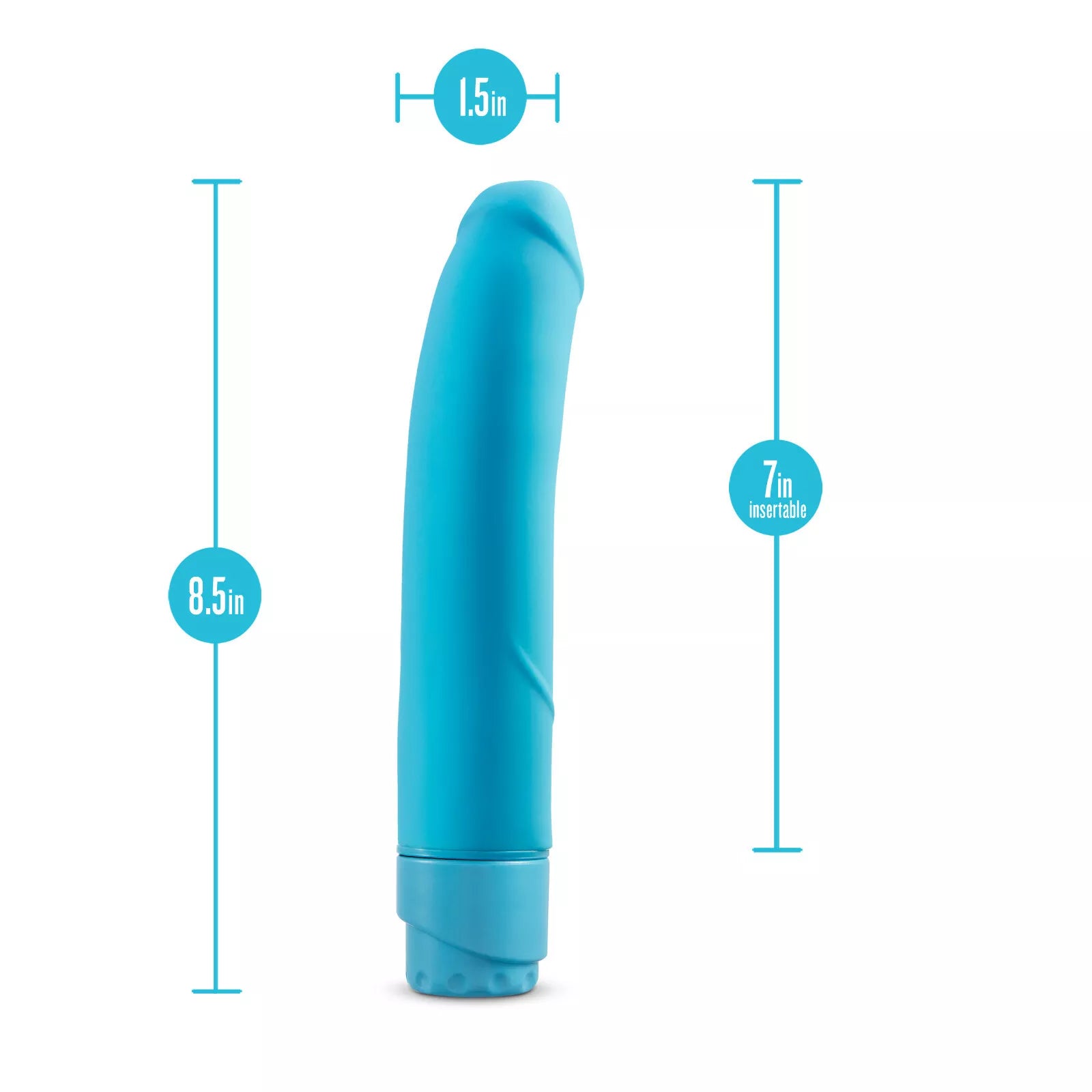 Beau Silicone G-Spot 8.5 Inch Vibrator Blue - Vibrators - www.Coyha.com