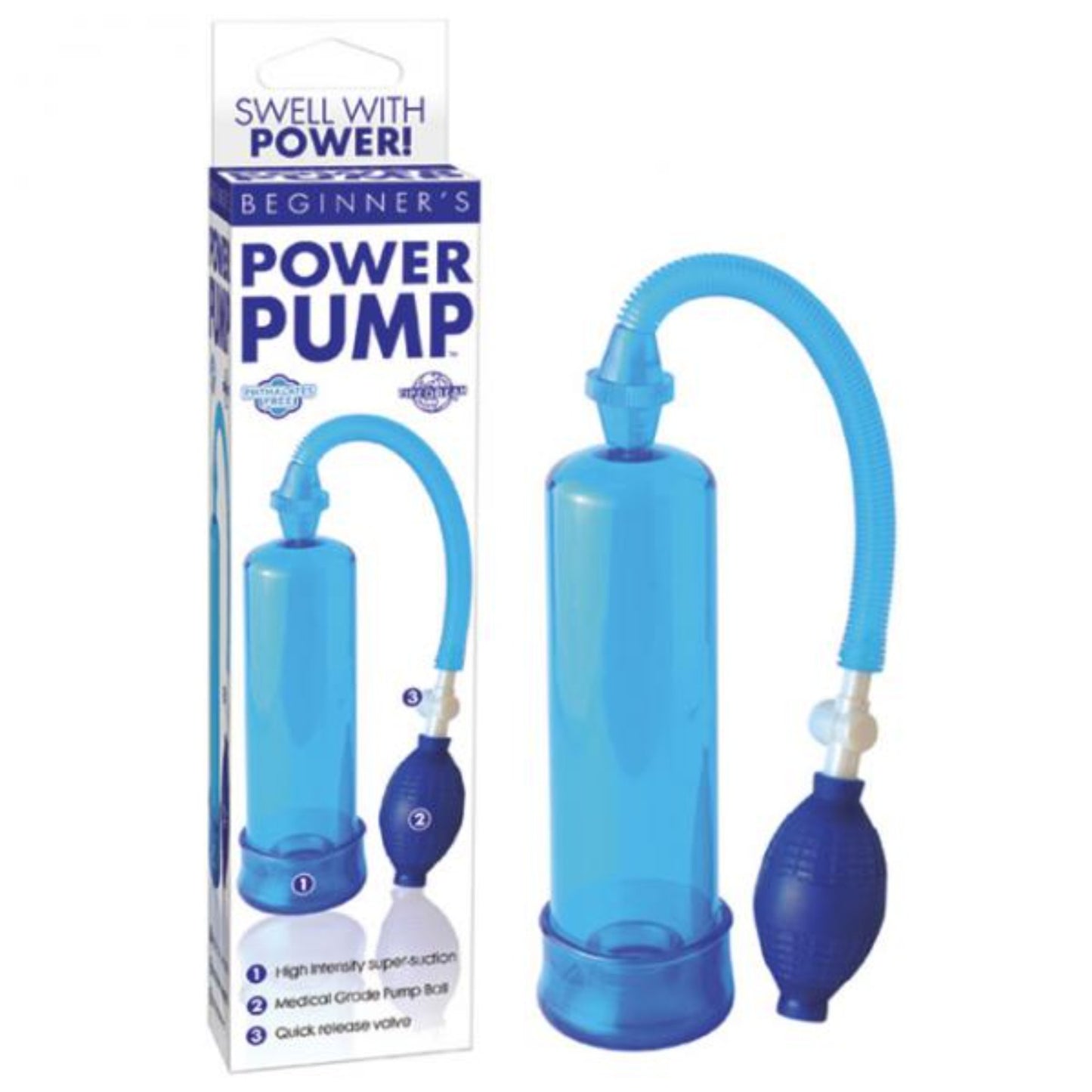 Beginners Power Pump Penis Pump Blue - Men's Toys - www.Coyha.com