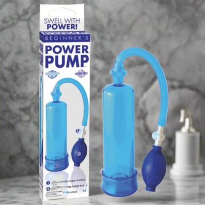 Beginners Power Pump Penis Pump Blue - Men's Toys - www.Coyha.com