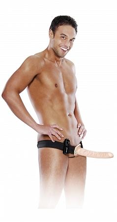 Big Dawg 10in Vibrating Hollow Strap On - Men's Toys - www.Coyha.com