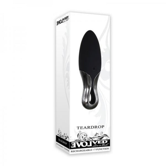 Black Teardrop Rechargeable Vibrator - Vibrators - www.Coyha.com