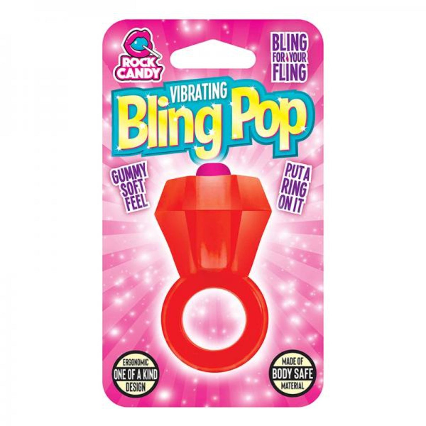 Bling Pop Cock Ring - Red - Men's Toys - www.Coyha.com