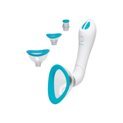 Bloom Intimate Vibrating Pussy Pump Rechargeable Blue/white - Vibrators - www.Coyha.com